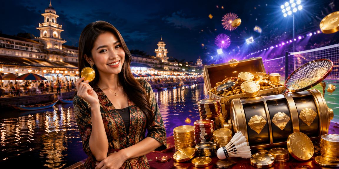 Pemain membuat pertaruhan jackpot bergaya Melayu di Kota Bharu Malaysia