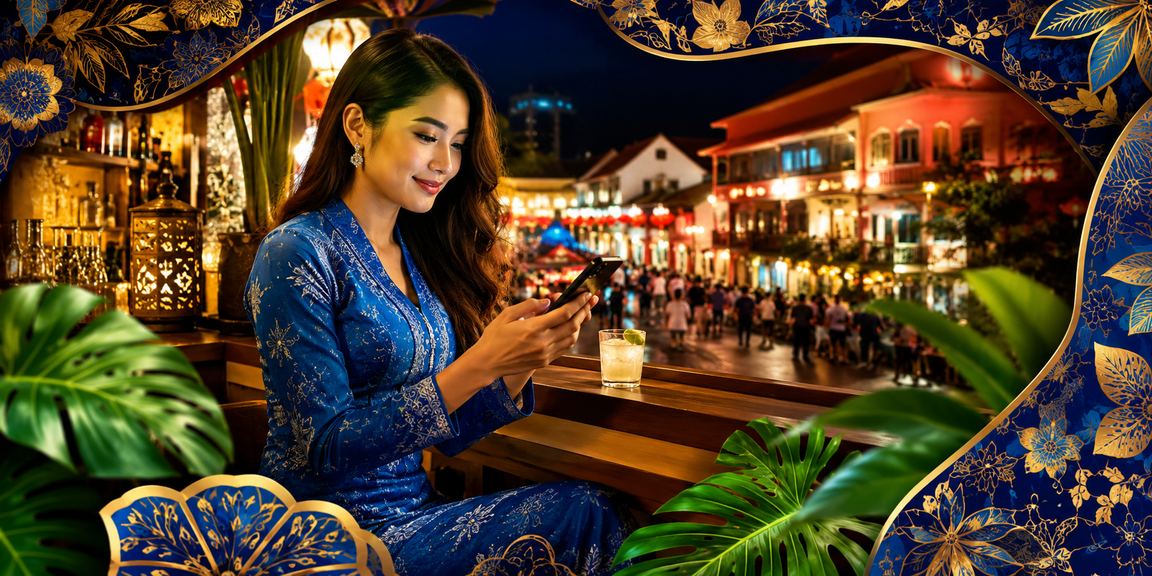 Pemain wanita berbaju kurung dari Melaka menggunakan kasino mudah alih kpp01