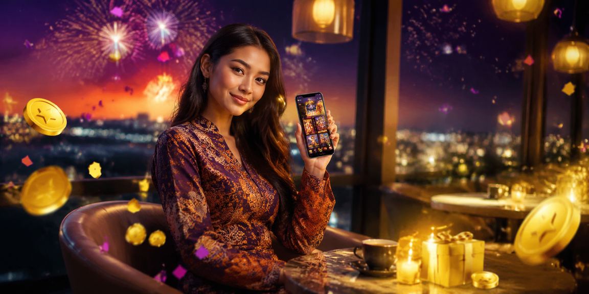 Pemain menggunakan platform mudah alih dengan motif batik Malaysia